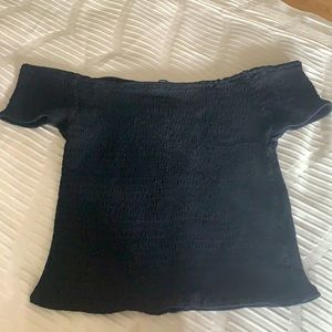 Stretchy, off shoulder black Brandy Melville top